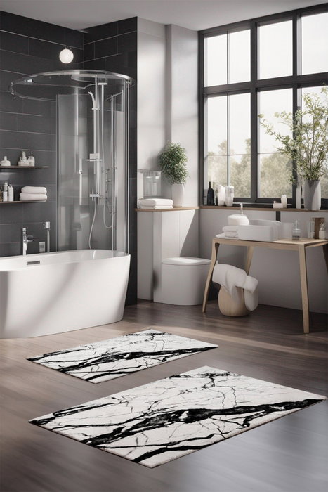 Mijölnir Juego de 2 alfombrillas de baño Multicolor CT-5057 Mijölnir Juego de 2 alfombrillas de baño Multicolor CT-5057